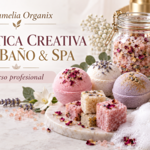 Portada del curso Cosmética Creativa para Baño y Spa de Caramelia Organix